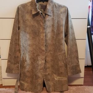 Brandon Thomas sz 4 leather snakeskin jacket coat